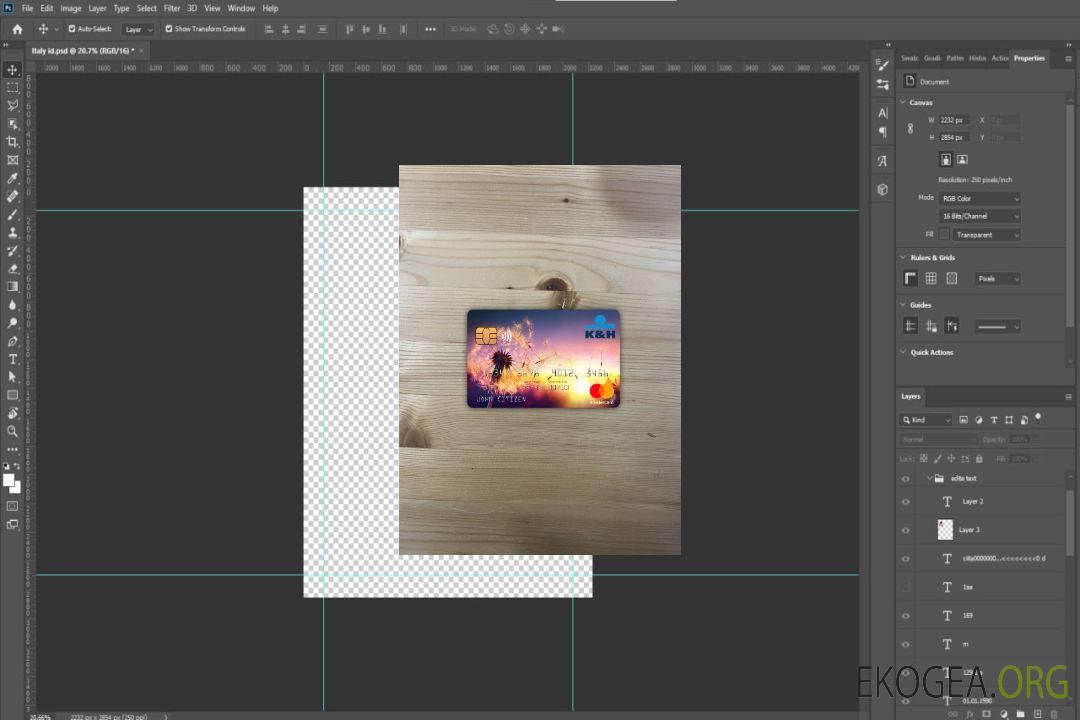 Hongrie K&H bank mastercard photolook recto template Hongrie K&H bank mastercard photolook recto template